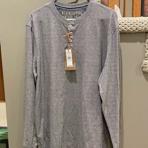 Weatherproof Vintage Men's Striped Long Sleeve Shirt